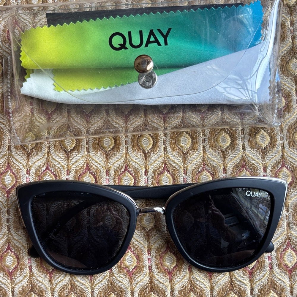 Quay Australia Black Cat Eye Sunglasses